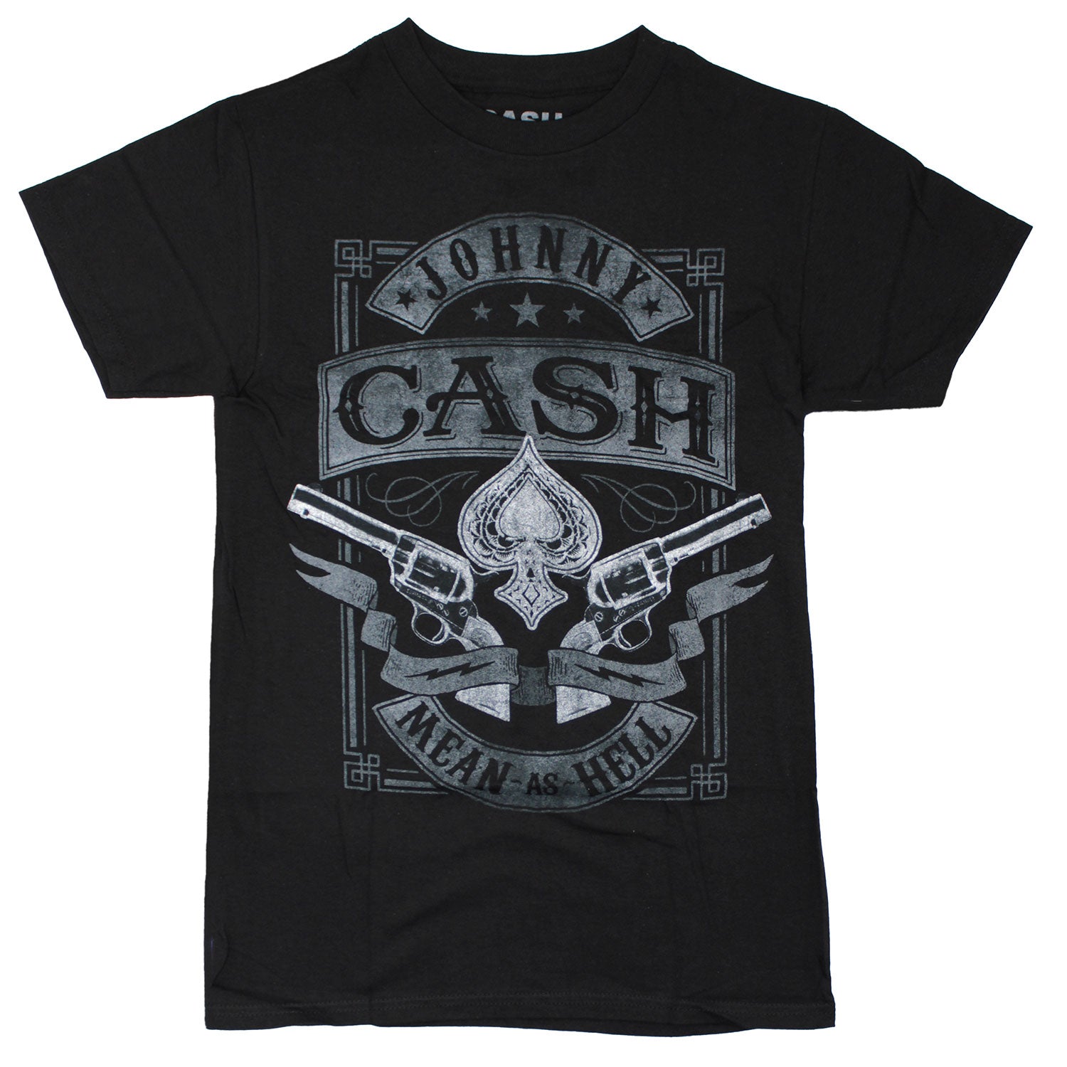 Johnny Cash Mean As Hell T-shirt Front