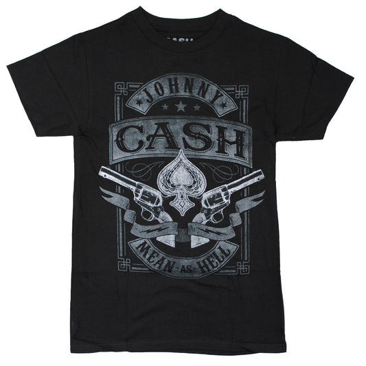 Johnny Cash Mean As Hell T-shirt Front