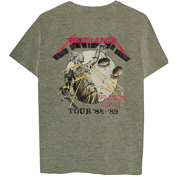 Official Metallica And Justice For All Tour '88 - '89 T-shirt