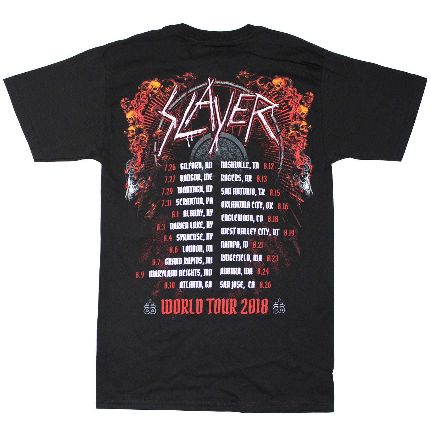 Slayer Baphomet 2018 World Tour Tee T-shirt