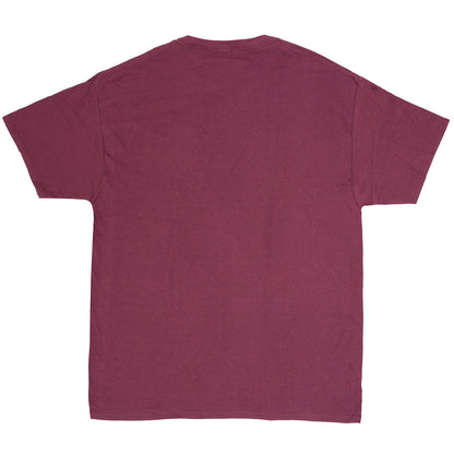 Side Logo Car on Maroon Tee T-shirt