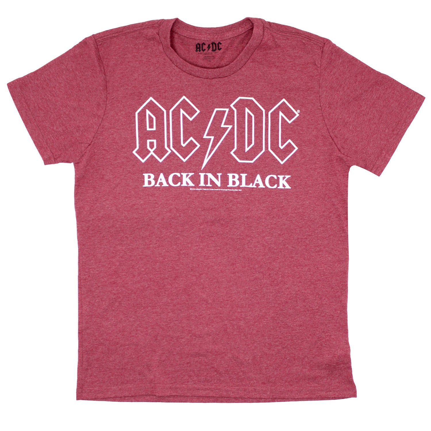 Back In Black On Heather Red T-shirt