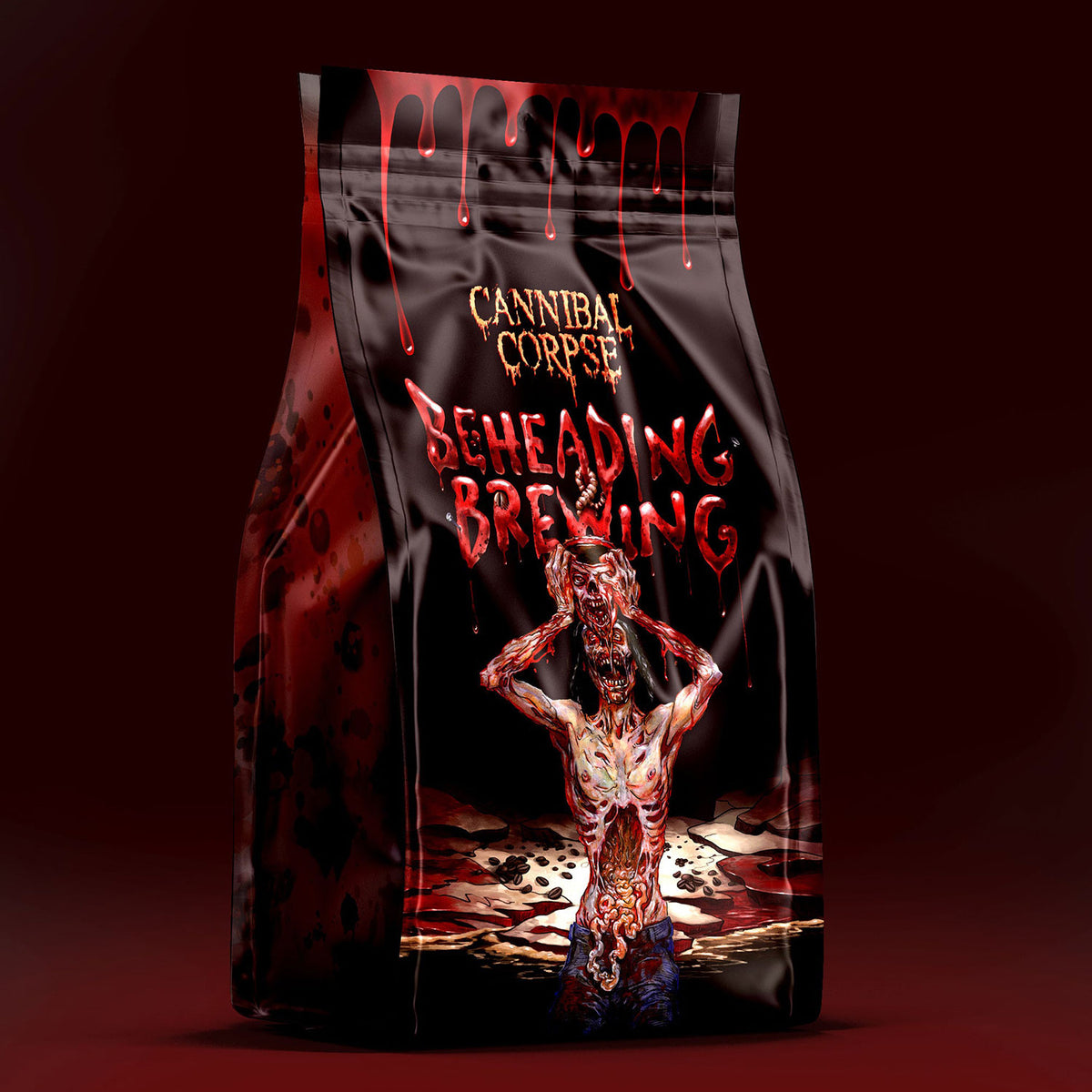 Cannibal Corpse 'Beheading & Brewing' Coffee: Bali Blue Moon (12oz) Drip Coffee Front