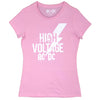 Vintage Distressed Pink & White High Voltage Lightning Bolt Logo Childrens T-shirt