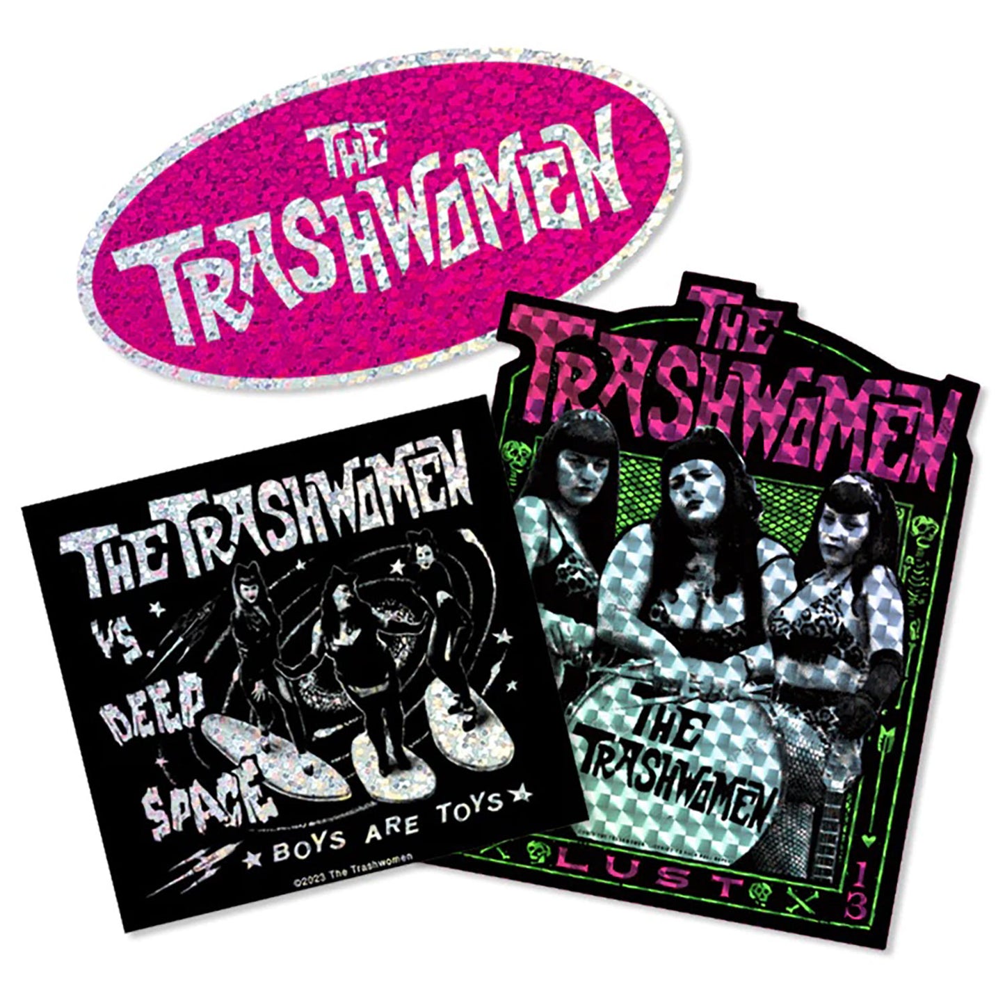 Trashwomen Prismatic and Glitter Sticker Pack by Rock Roll Repeat Sticker Set