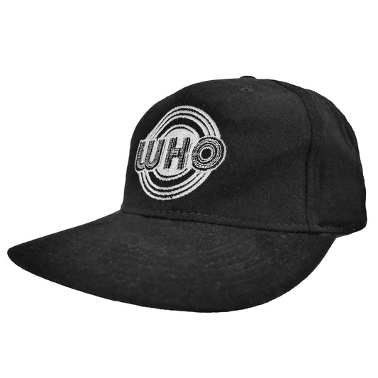 Embroidered Black & White Peppermint Logo Baseball Cap