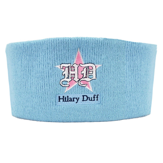Hilary Duff Embroidered HD Star Logo Blue Headband Headband