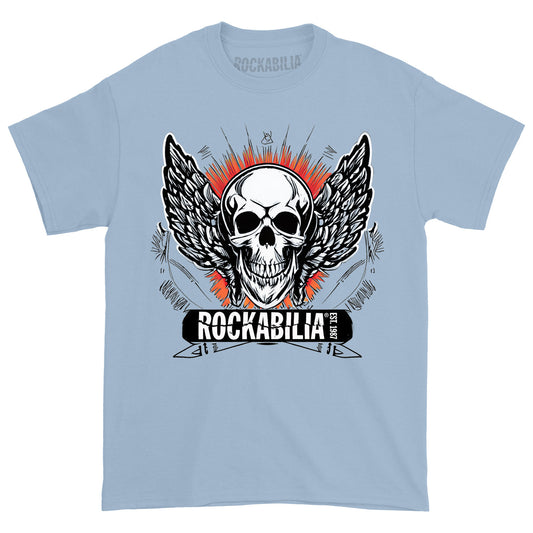 Skull Wings Light Blue T-shirt