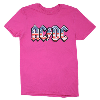 AC/DC Old Glory Logo (Hot Pink) T-shirt