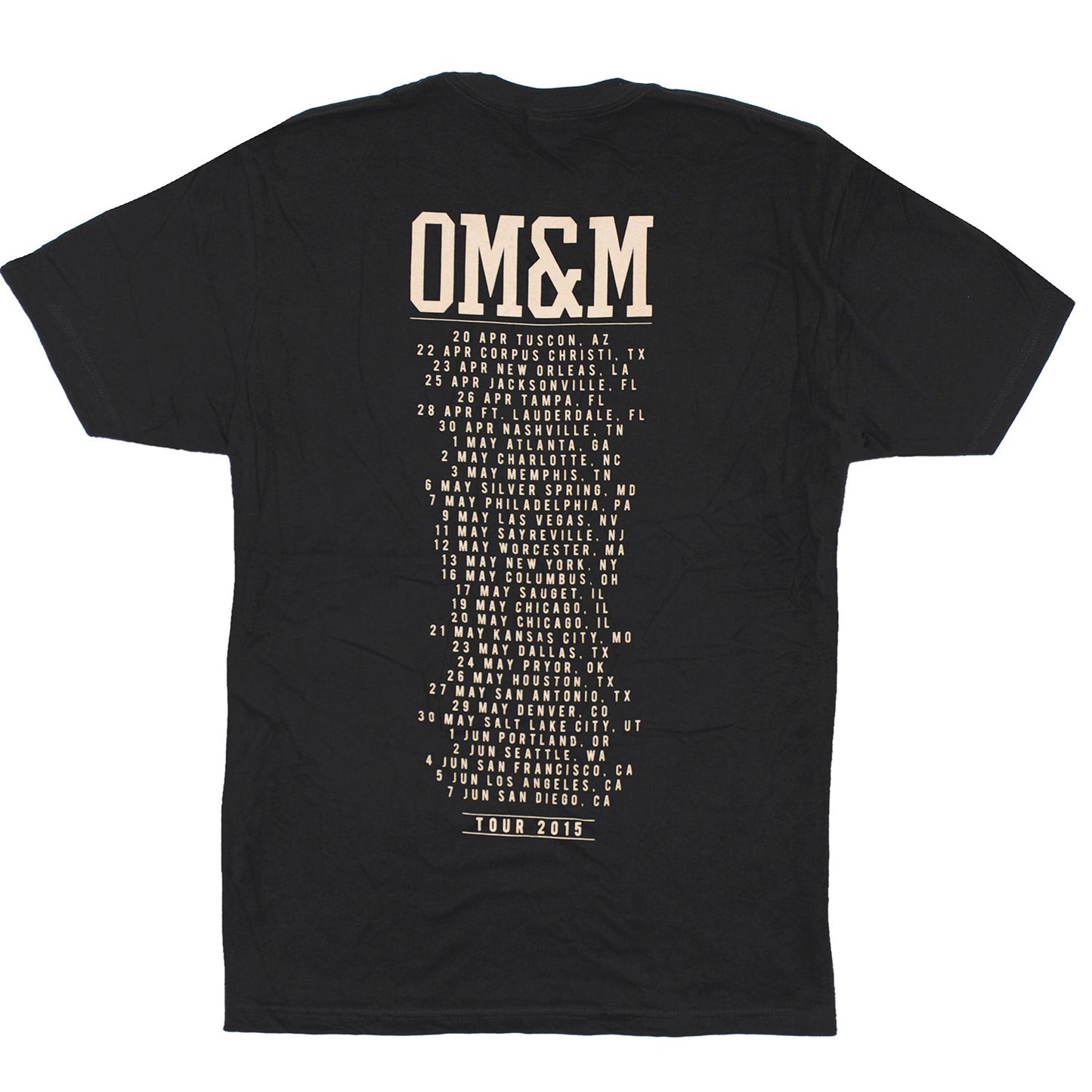 Of Mice & Men Pocket Ampersand 2015 Tour Tee T-shirt