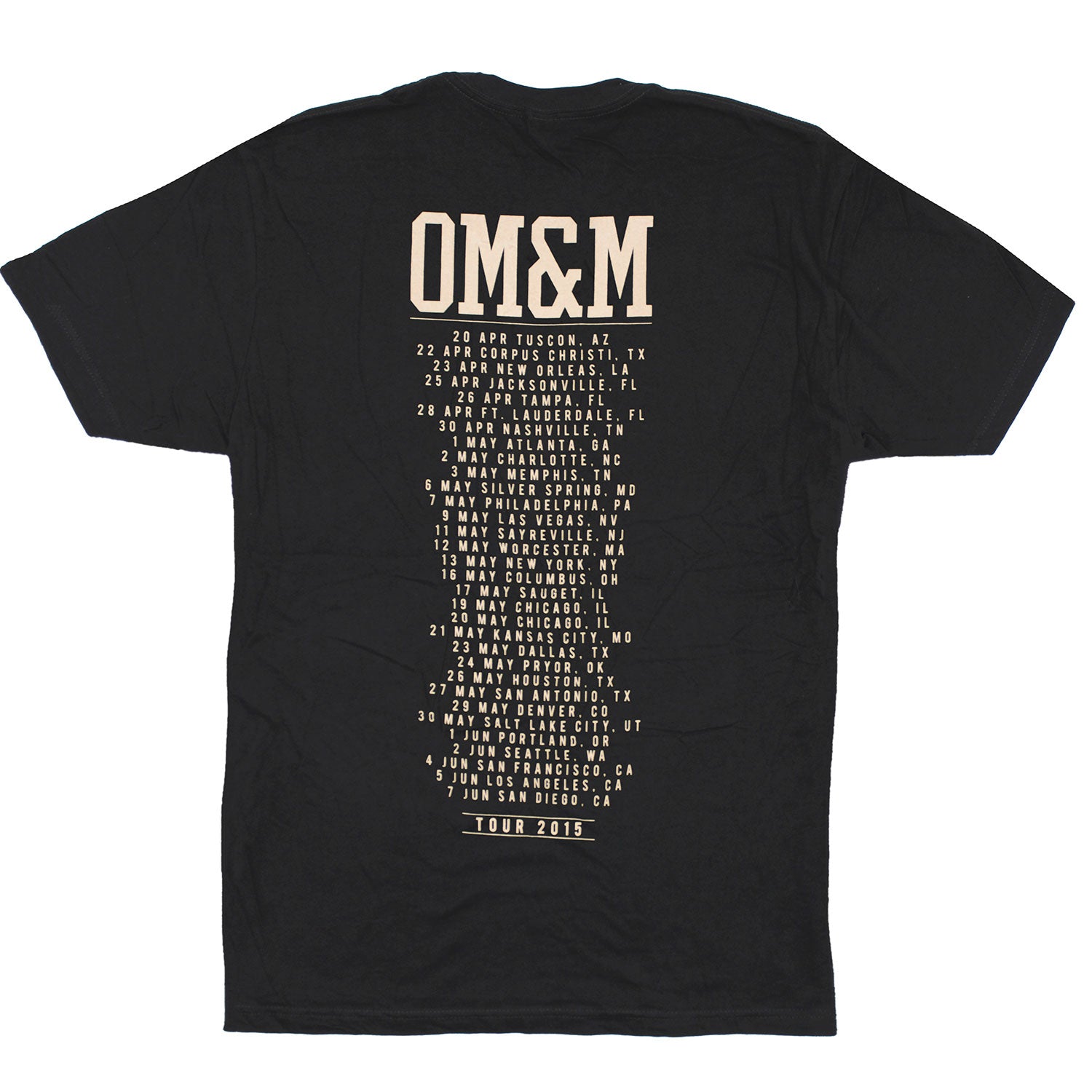 Of Mice & Men Pocket Ampersand 2015 Tour Tee T-shirt