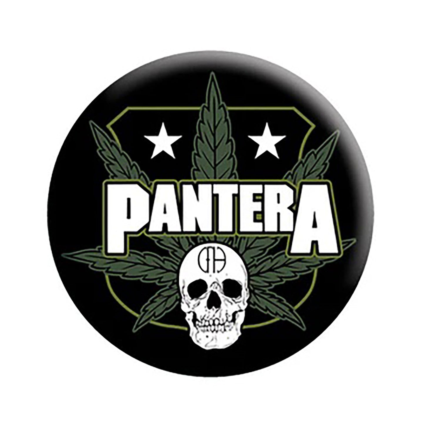 Pantera Cannabis Skull Button