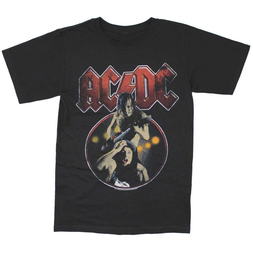 AC/DC Angus Young On Brian Johnson's Shoulders T-shirt 445817 ...