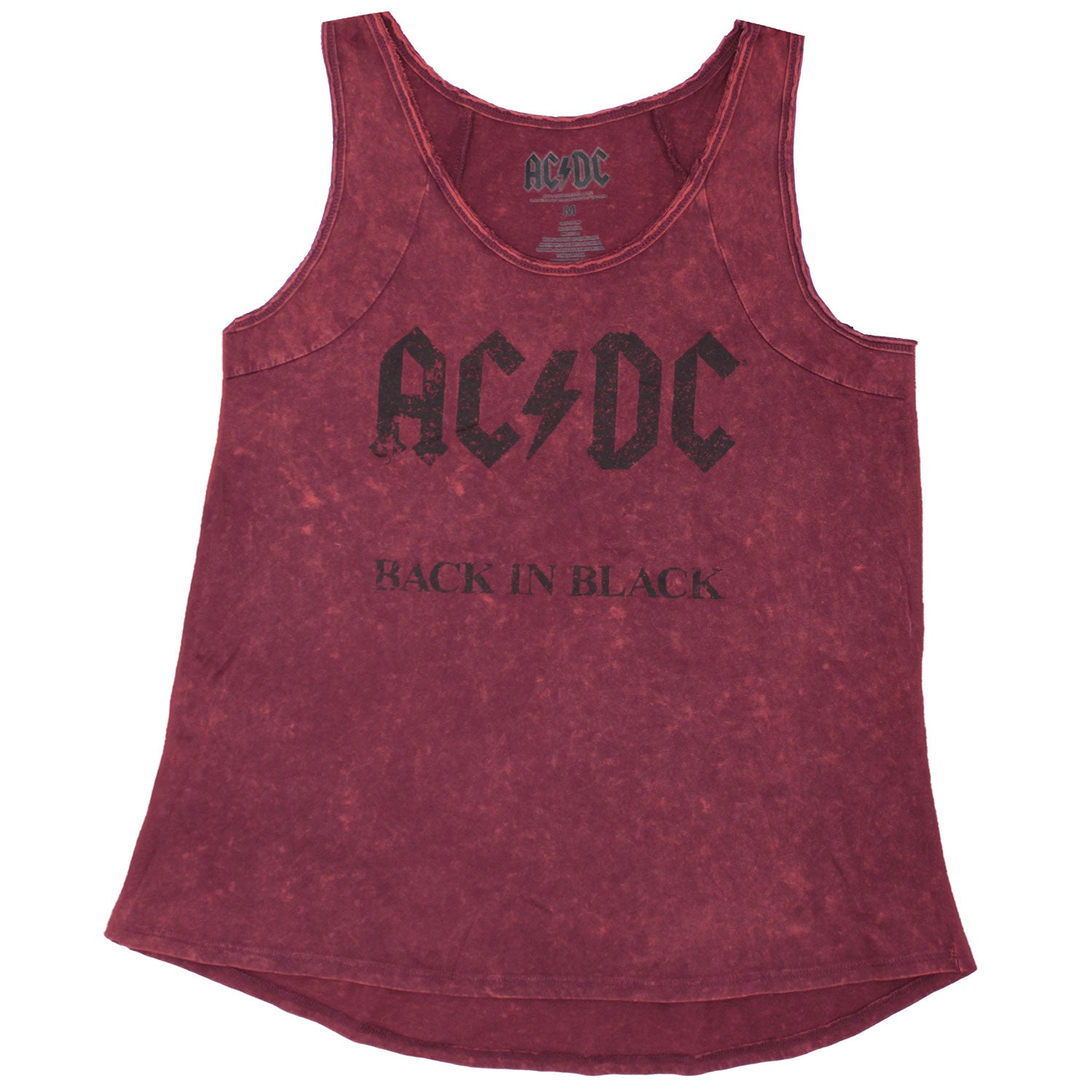 Vintage Distressed Black Classic Logo On Burgundy Womens Tank