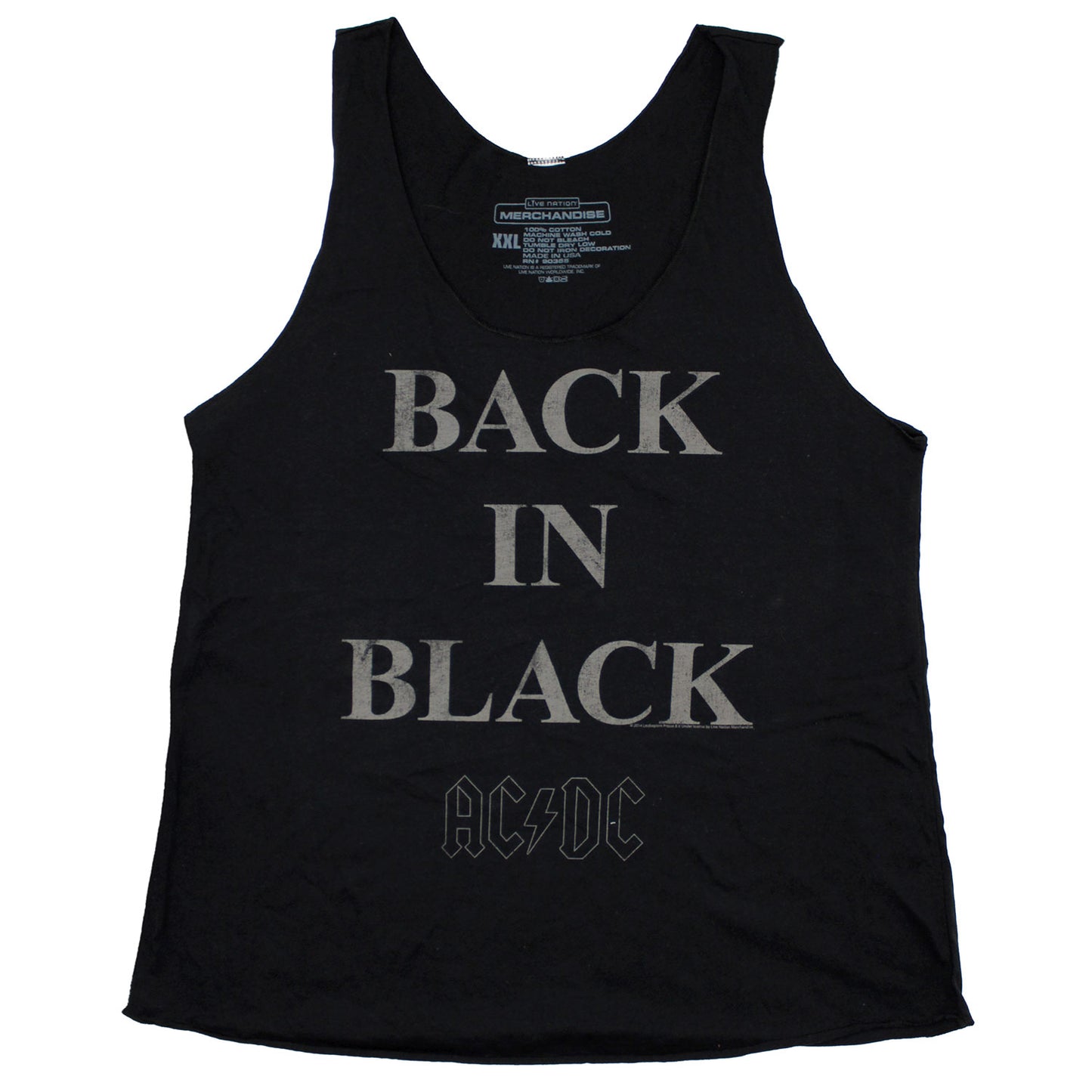 Back In Black Stacked Logo Junior Top