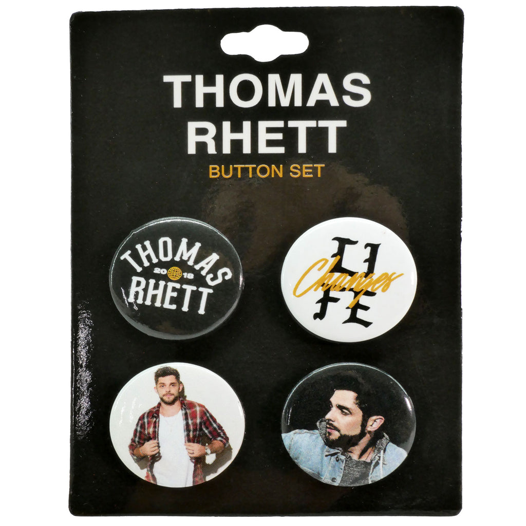 Thomas Rhett 4 Piece Button Set Collector Items 445849 | Rockabilia ...