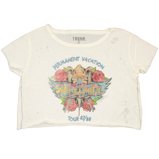 Permanent Vacation by TRUNK LTD Crop Top Junior Top