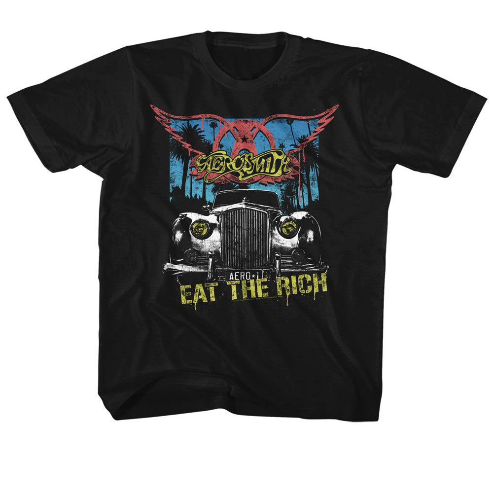 Aerosmith Eat The Rich Car Youth T-shirt