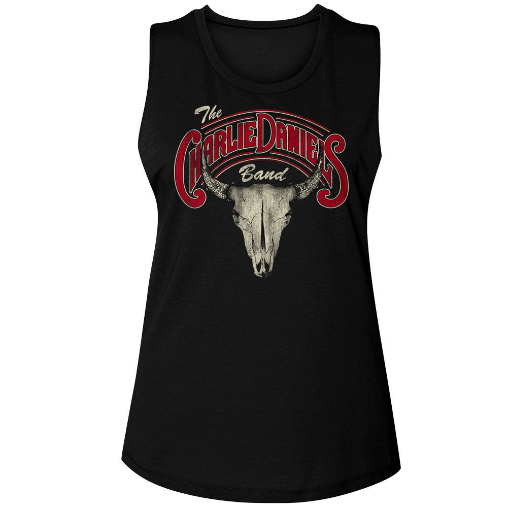 Charlie Daniels Band Cdb Skull N Logo Womens Tank