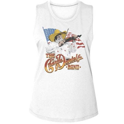 Charlie Daniels Band Cdb And The Flag Womens Tank