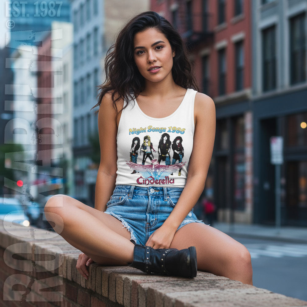 Cinderella Night Songs 1986 Womens Tank