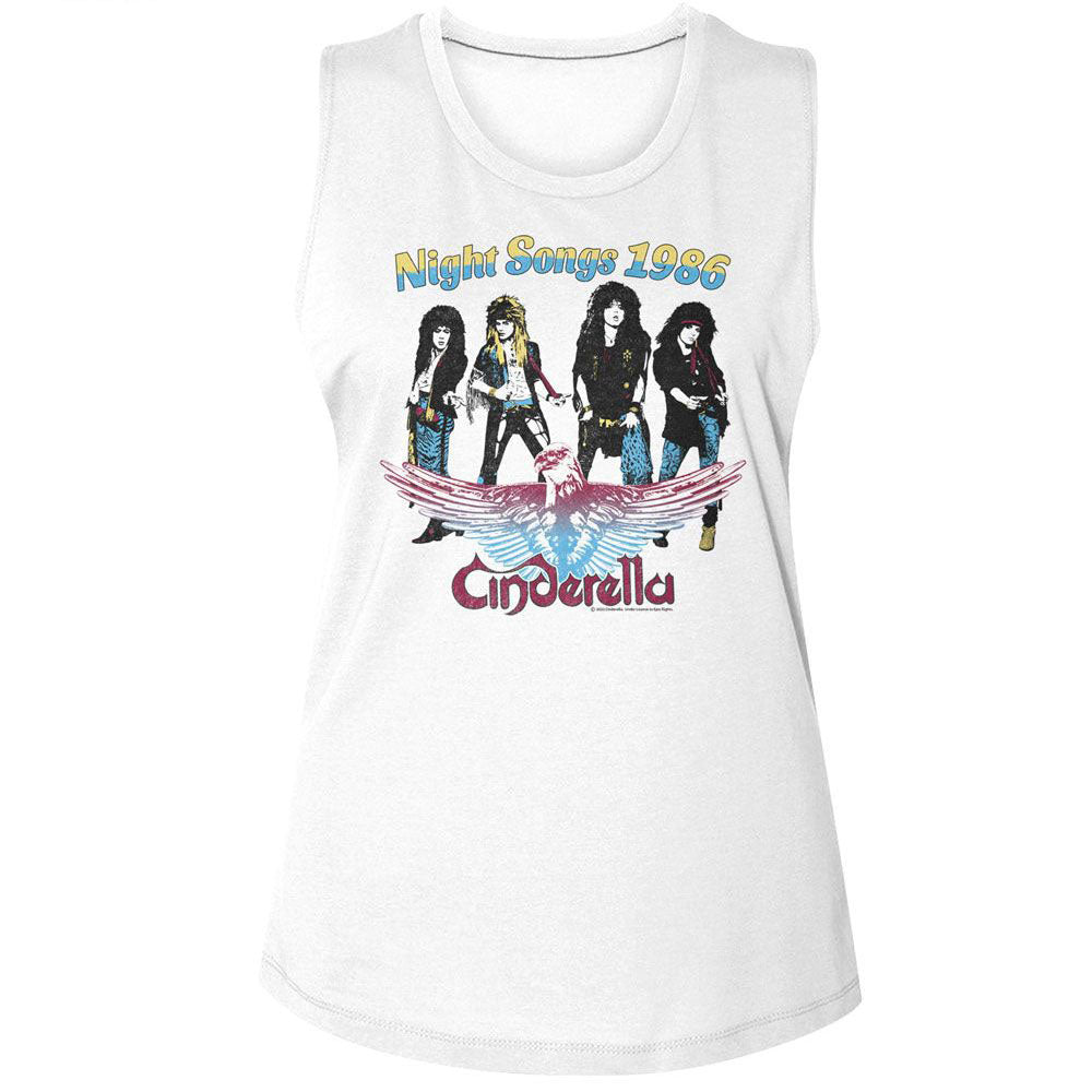 Cinderella Night Songs 1986 Womens Tank