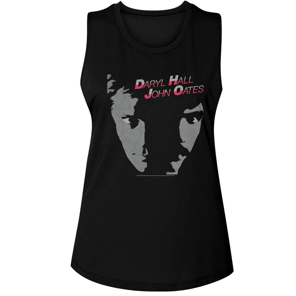Hall And Oates Faces Womens Tank