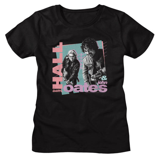 Hall And Oates Rockin Out 80s Shapes Junior Top Front