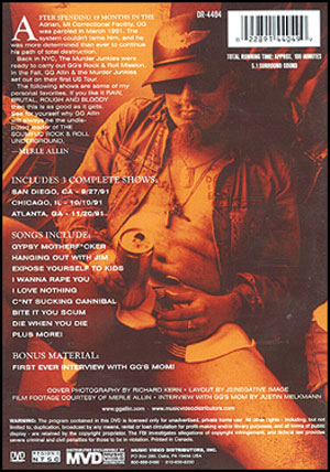 GG Allin DVD