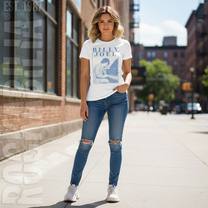 Billy Joel Playing Piano Photo Junior Top