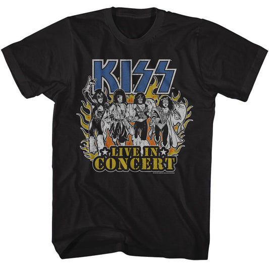Kiss Live In Flames T-shirt