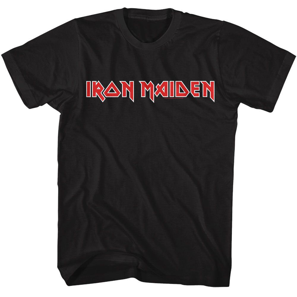 Iron Maiden 2 Color Logo T-shirt Front