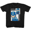 Mega Man Big And Small Rectangle Youth T-shirt