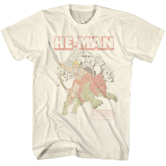 Motu He Man And Battle Cat At Castle Grayskull T-shirt