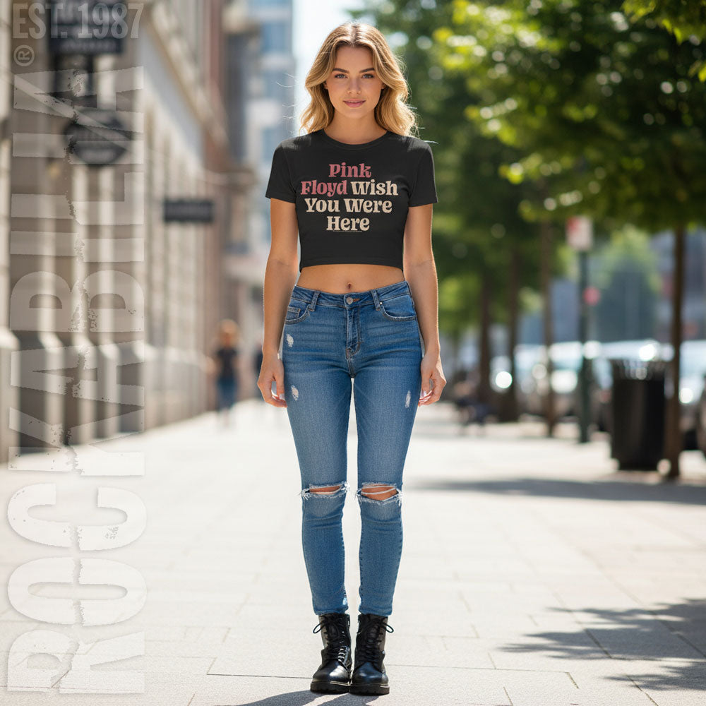 Pink Floyd Wish You Were Here Text Junior Top