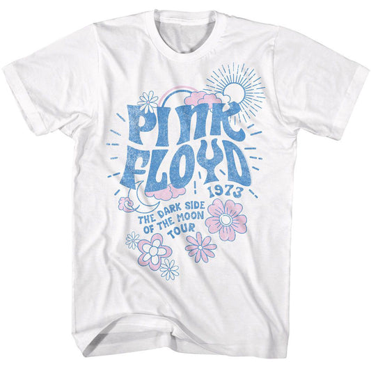 Pink Floyd Pink Floyd Dark Side Tour Floral And Sun T-shirt