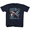 Street Fighter Chun Li Varsity Kids Childrens T-shirt