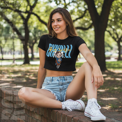 Street Fighter Chun Li Warped Text Junior Top