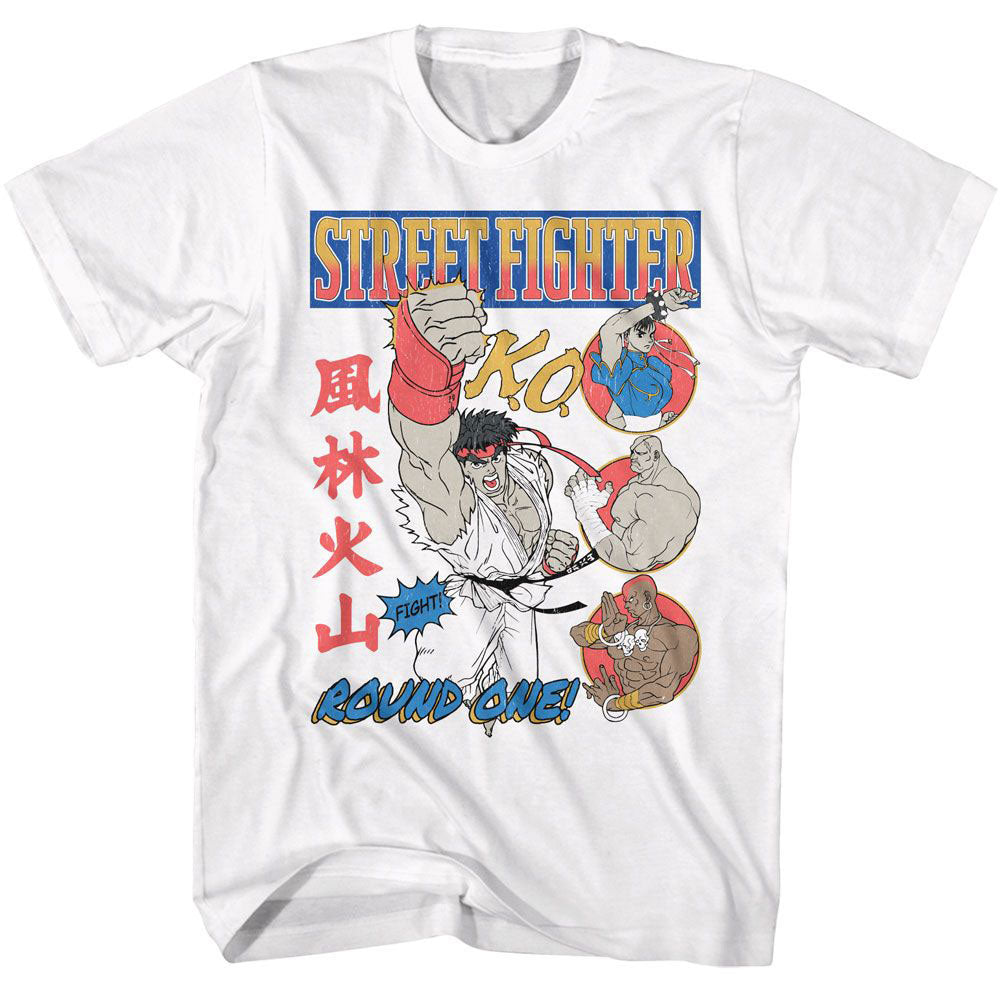 Street Fighter Street Fighter Round One Comic Wo White T-shirt