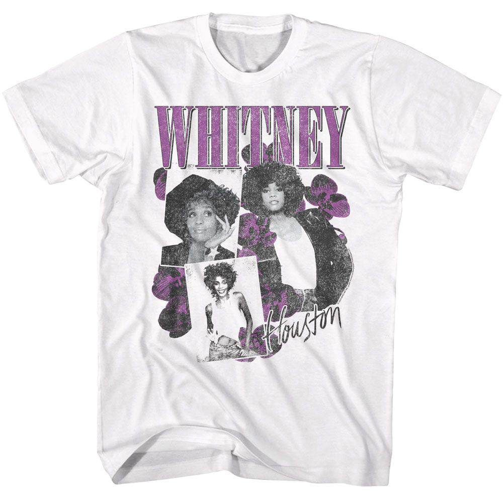 Whitney Houston Whitney Houston Orchid Collage T-shirt