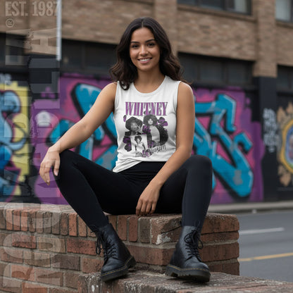 Whitney Houston Orchid Collage Womens Tank