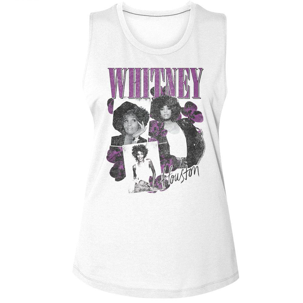 Whitney Houston Orchid Collage Womens Tank