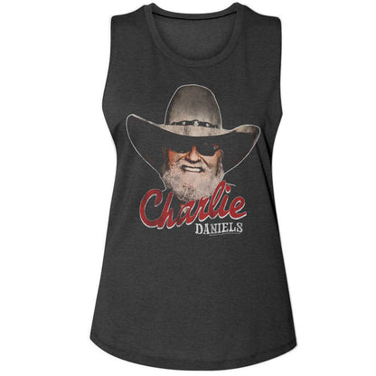 Charlie Daniels Band Cdb Smiling Charlie Womens Tank