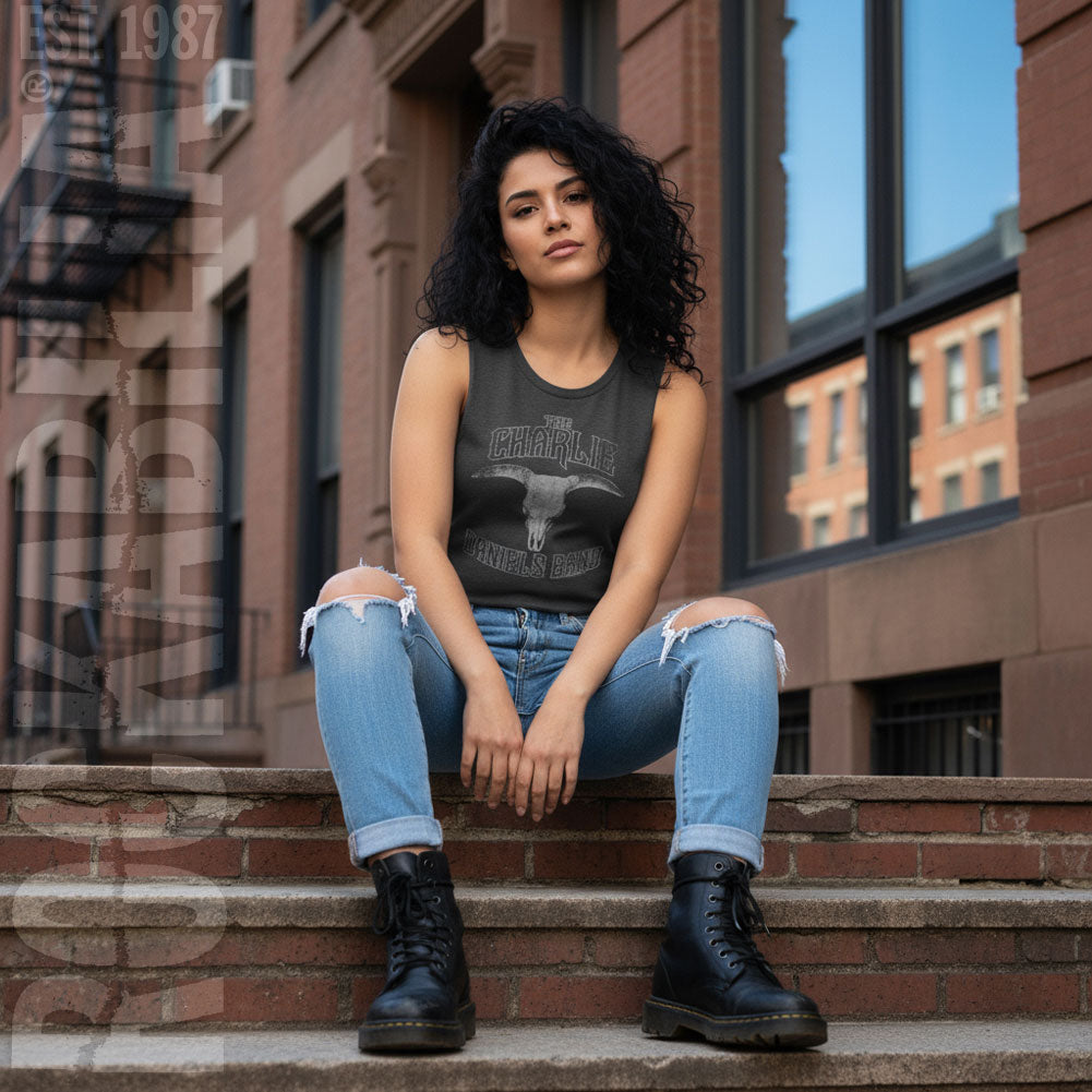 Cdb Bull Skull Womens Tank