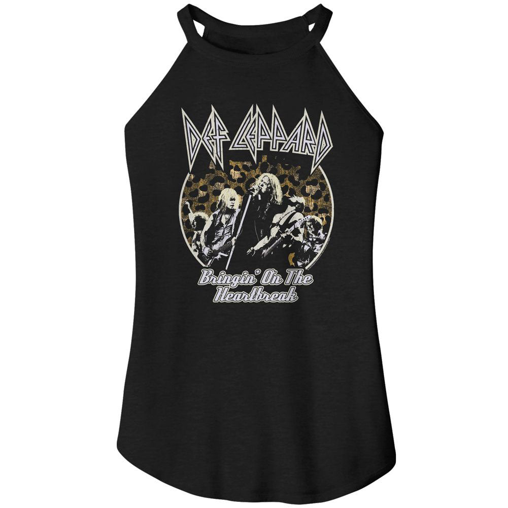 Def Leppard Bringing The Heartbreak Circle Womens Tank