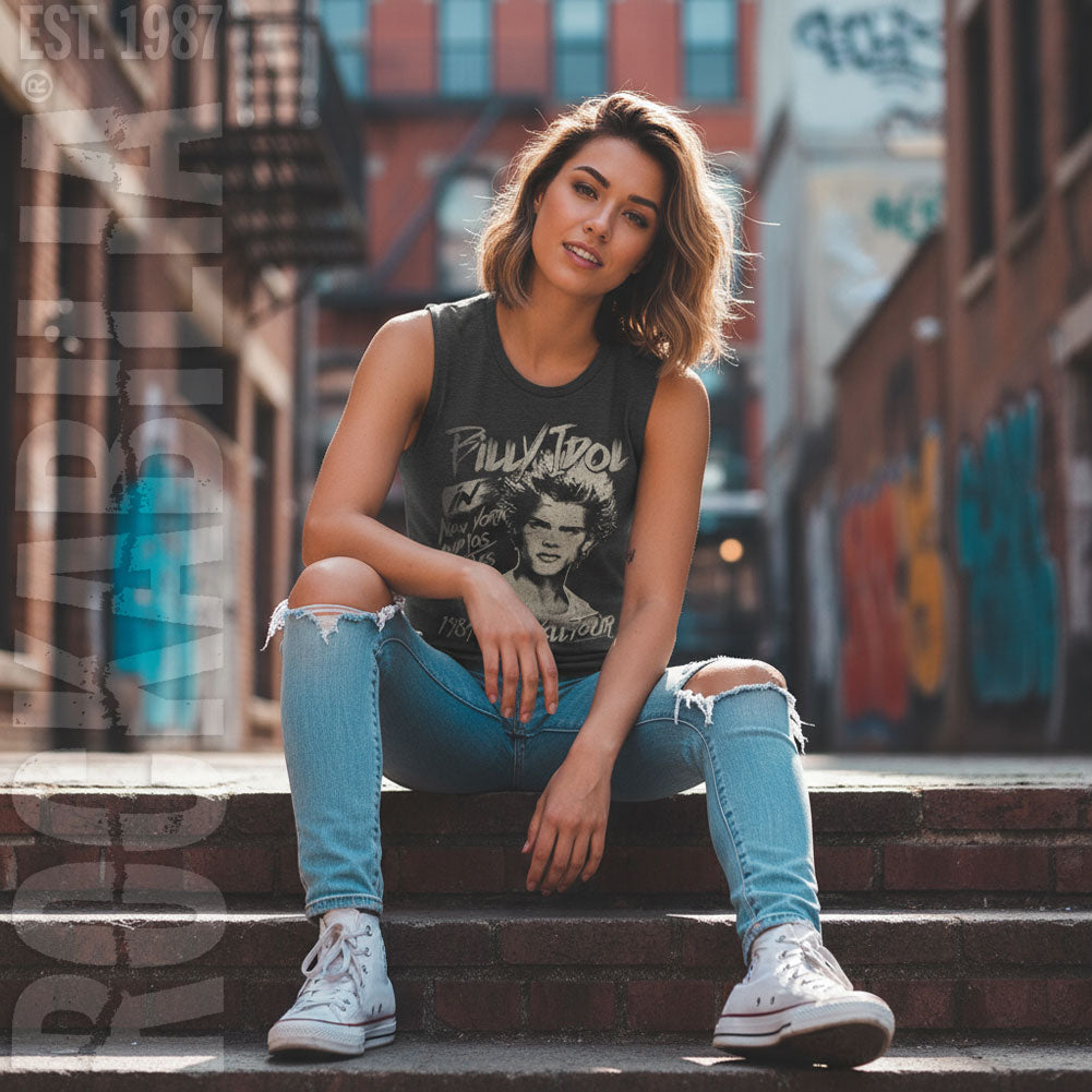 Billy Idol 84 Rebel Yell Tour Womens Tank