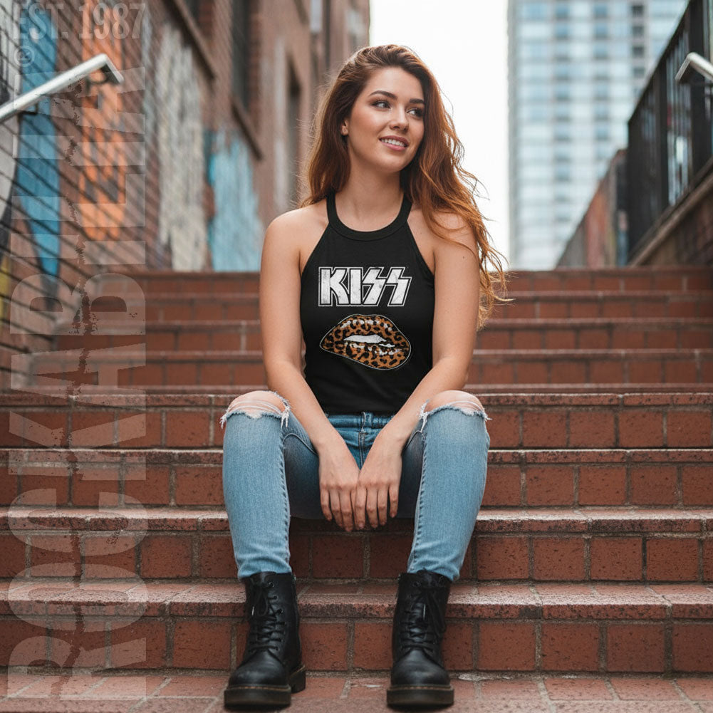 Kiss Leopard Up Womens Tank