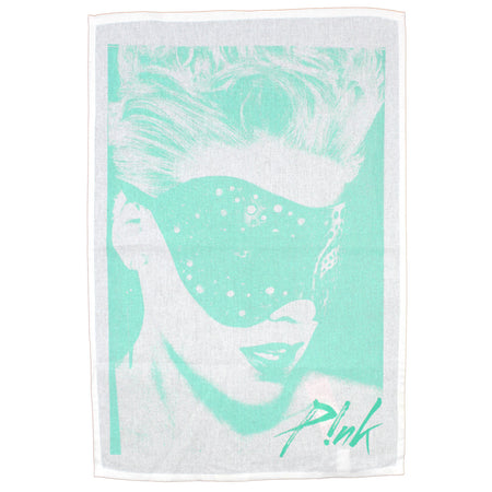 Masked Tea Towel Green Towel