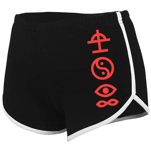 Red Logo & Symbols (Rockabilia Exclusive) Booty Shorts
