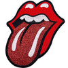 The Rolling Stones Tongue Logo Glitter Embroidered Patch